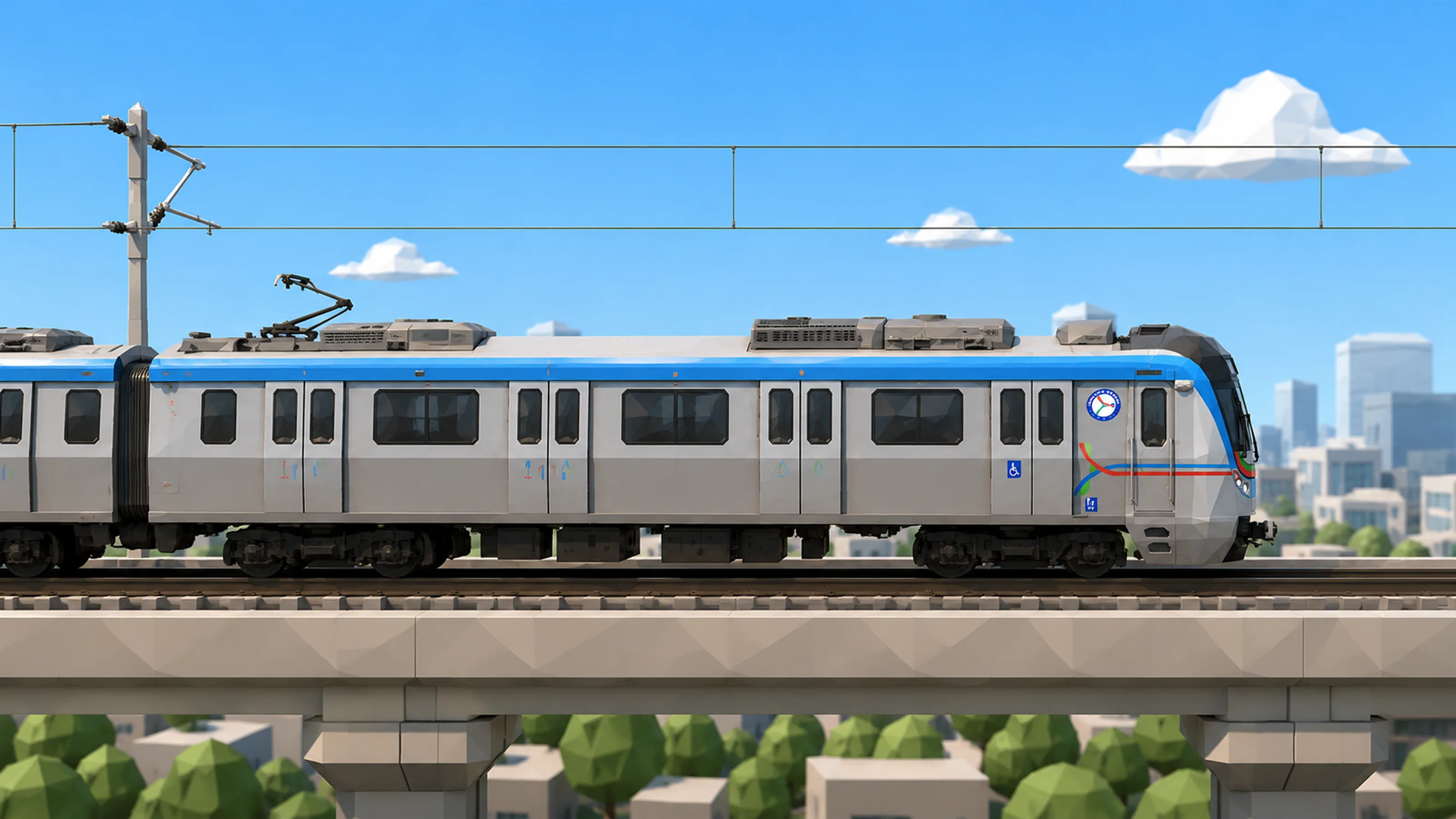 Branding along an elevated metro line